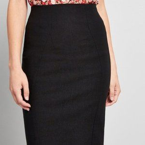 Modcloth I'll Have the Usual Pencil Skirt Black